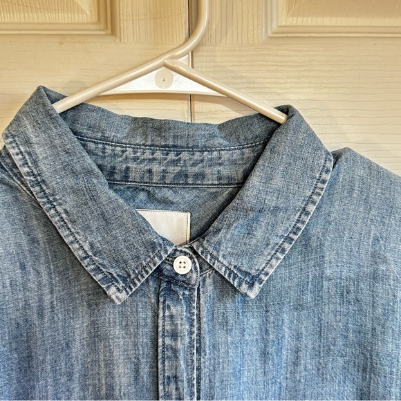 Rails Ingrid Tencel Linen Blend Denim Shirt - Small - Chambray Indigo - Picture 6 of 13